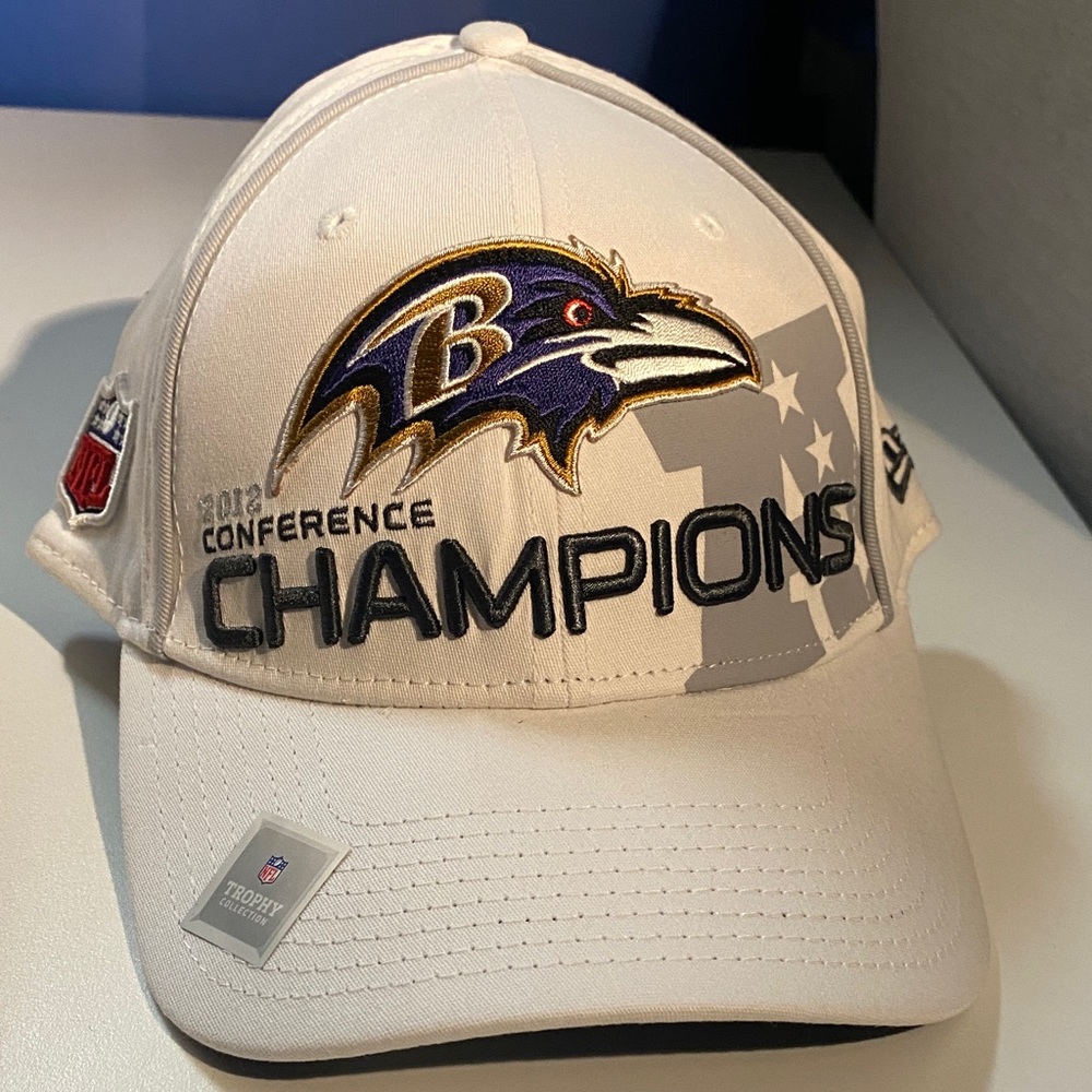 Baltimore Ravens NFL White 2012 Conference Champions Hat Cap Men’s OSFA
